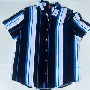New GUESS Mugatu Striped Shirt SZ XXL